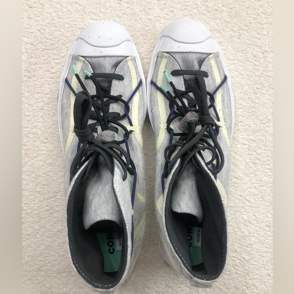 Converse Renew Morphlon Jack Purcell Rally Mid Top Sneakers Mens Size 13 Gray - Picture 7 of 16